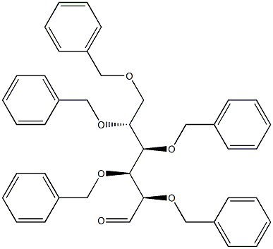 2-O,3-O,4-O,5-O,6-O-Pentabenzyl-D-glucose Struktur