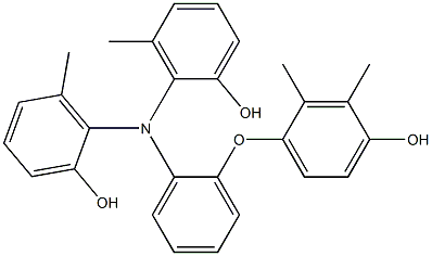 N,N-Bis(2-hydroxy-6-methylphenyl)-2-(4-hydroxy-2,3-dimethylphenoxy)benzenamine Structure