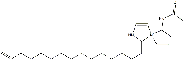 1-[1-(Acetylamino)ethyl]-1-ethyl-2-(14-pentadecenyl)-4-imidazoline-1-ium Struktur