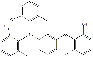 N,N-Bis(2-hydroxy-6-methylphenyl)-3-(2-hydroxy-6-methylphenoxy)benzenamine Struktur