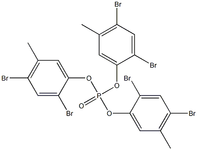 りん酸トリス(2,4-ジブロモ-5-メチルフェニル) 化学構造式