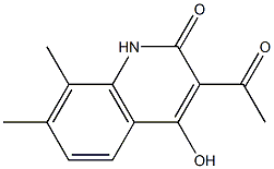 3-Acetyl-4-hydroxy-7,8-dimethyl-2(1H)-quinolone Structure