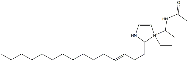 1-[1-(Acetylamino)ethyl]-1-ethyl-2-(3-pentadecenyl)-4-imidazoline-1-ium 结构式