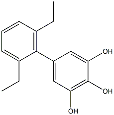 5-(2,6-Diethylphenyl)benzene-1,2,3-triol,,结构式