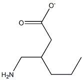 3-(Aminiomethyl)hexanoic acid anion Structure