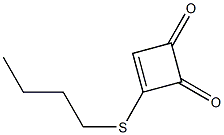 3-(Butylthio)-3-cyclobutene-1,2-dione Structure
