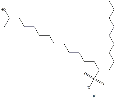 22-Hydroxytricosane-10-sulfonic acid potassium salt 结构式