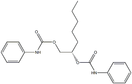 [S,(-)]-1,2-Heptanediol di(N-phenylcarbamate) Structure