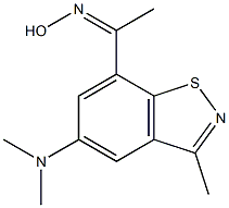 1-[5-(Dimethylamino)-3-methyl-1,2-benzisothiazol-7-yl]ethanone oxime,,结构式