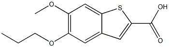 5-Propoxy-6-methoxybenzo[b]thiophene-2-carboxylic acid Structure