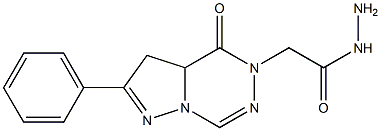 3,3a,4,5-Tetrahydro-4-oxo-2-phenylpyrazolo[1,5-d][1,2,4]triazine-5-acetohydrazide Structure