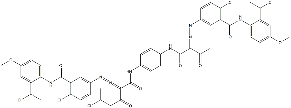 3,3'-[2-(1-Chloroethyl)-1,4-phenylenebis[iminocarbonyl(acetylmethylene)azo]]bis[N-[2-(1-chloroethyl)-4-methoxyphenyl]-6-chlorobenzamide]