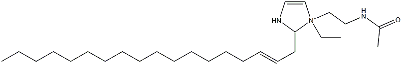 1-[2-(Acetylamino)ethyl]-1-ethyl-2-(2-octadecenyl)-4-imidazoline-1-ium Struktur