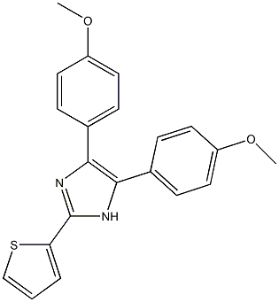 2-(2-Thienyl)-4,5-di(4-methoxyphenyl)-1H-imidazole Struktur