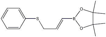 2-[(E)-3-(Phenylthio)-1-propenyl]-4,4,5,5-tetramethyl-1,3,2-dioxaborolane Struktur