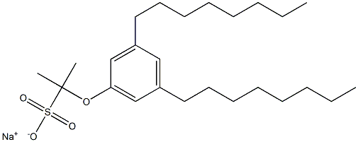 2-(3,5-Dioctylphenoxy)propane-2-sulfonic acid sodium salt,,结构式