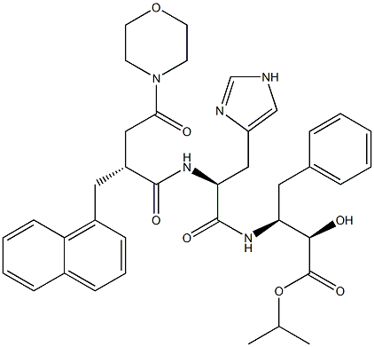 (2R,3S)-3-[N-[(2R)-3-(Morpholinocarbonyl)-2-[(naphthalen-1-yl)methyl]propionyl]-L-histidyl]amino-4-phenyl-2-hydroxybutanoic acid isopropyl ester