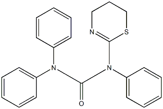 N,N,N'-Triphenyl-N'-[(5,6-dihydro-4H-1,3-thiazin)-2-yl]urea,,结构式