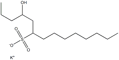 4-Hydroxytetradecane-6-sulfonic acid potassium salt,,结构式