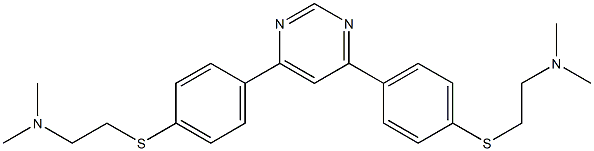 2,2'-[4,6-Pyrimidinediylbis[(4,1-phenylene)thio]]bis(N,N-dimethylethanamine)|