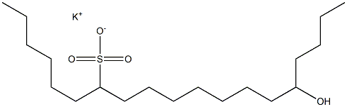 15-ヒドロキシノナデカン-7-スルホン酸カリウム 化学構造式