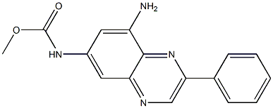 N-[(8-アミノ-2-フェニルキノキサリン)-6-イル]カルバミド酸メチル 化学構造式