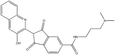 N-[3-(Dimethylamino)propyl]-2,3-dihydro-2-(3-hydroxy-2-quinolinyl)-1,3-dioxo-1H-indene-5-carboxamide Structure