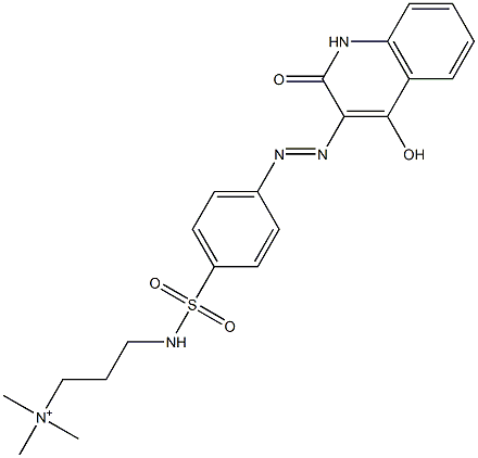 3-[p-(4-Hydroxy-2-oxo-1,2-dihydroquinolin-3-ylazo)phenylsulfonylamino]propyltrimethylaminium