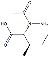 (2R,3R)-2-(Aminoacetylamino)-3-methylpentanoic acid Struktur