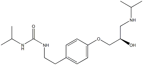 N-[2-[4-[(R)-2-Hydroxy-3-[(1-methylethyl)amino]propoxy]phenyl]ethyl]-N'-(1-methylethyl)urea 结构式