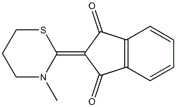 2-[(Tetrahydro-3-methyl-2H-1,3-thiazin)-2-ylidene]indane-1,3-dione 结构式