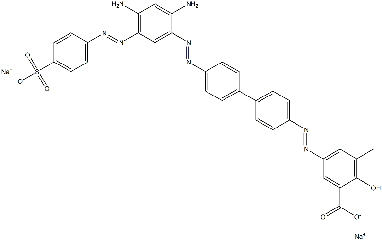 5-[[4'-[[2,4-Diamino-5-[(4-sulfophenyl)azo]phenyl]azo]-1,1'-biphenyl-4-yl]azo]-2-hydroxy-3-methylbenzoic acid disodium salt