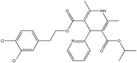 1,4-Dihydro-2,6-dimethyl-4-(2-pyridyl)pyridine-3,5-dicarboxylic acid 3-isopropyl 5-(3,4-dichlorophenethyl) ester|