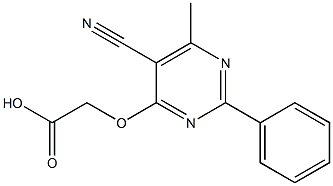 [2-Phenyl-5-cyano-6-methyl-4-pyrimidinyloxy]acetic acid,,结构式