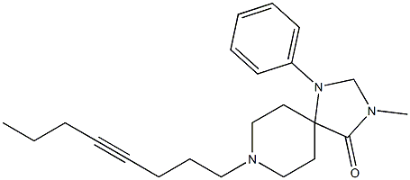 3-Methyl-8-(4-octynyl)-1-phenyl-1,3,8-triazaspiro[4.5]decan-4-one Structure