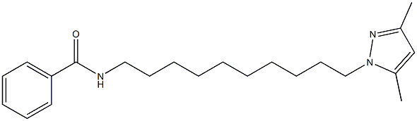 N-[10-(3,5-Dimethyl-1H-pyrazol-1-yl)decyl]benzamide Struktur