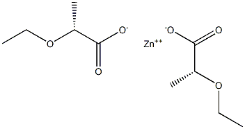 Bis[[R,(+)]-2-ethoxypropionic acid] zinc salt 结构式