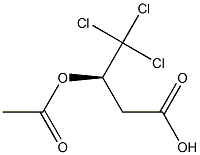 [R,(-)]-4,4,4-Trichloro-3-acetyloxybutyric acid Structure