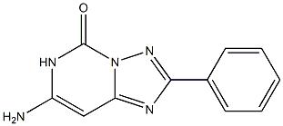 2-フェニル-7-アミノ[1,2,4]トリアゾロ[1,5-c]ピリミジン-5(6H)-オン 化学構造式