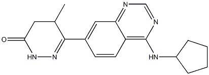 4,5-Dihydro-5-methyl-6-(4-cyclopentylaminoquinazolin-7-yl)pyridazin-3(2H)-one Struktur