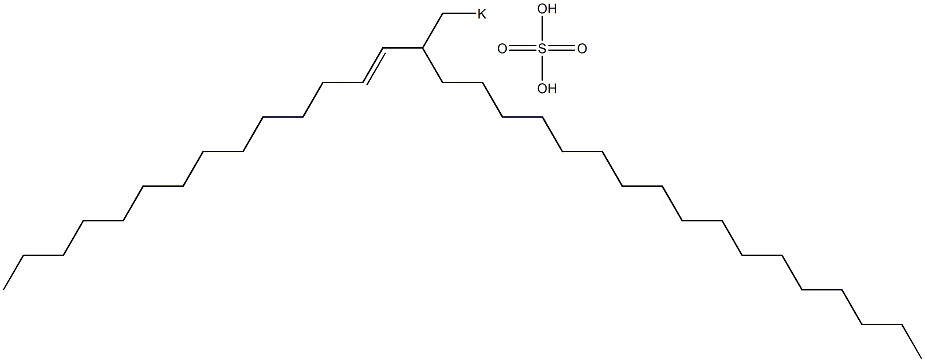 Sulfuric acid 2-(1-tetradecenyl)nonadecyl=potassium ester salt 结构式