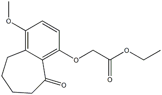 [(1-Methoxy-5-oxo-6,7,8,9-tetrahydro-5H-benzocyclohepten)-4-yloxy]acetic acid ethyl ester Structure