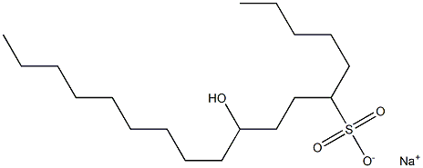 9-Hydroxyoctadecane-6-sulfonic acid sodium salt Struktur