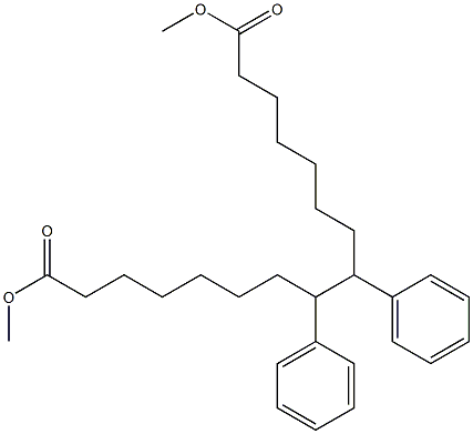8,9-ジフェニルヘキサデカン二酸ジメチル 化学構造式