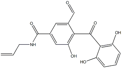 N-(2-Propenyl)-3-formyl-5-hydroxy-4-(2,6-dihydroxybenzoyl)benzamide,,结构式