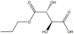 meso-Tartaric acid hydrogen 1-propyl ester Structure