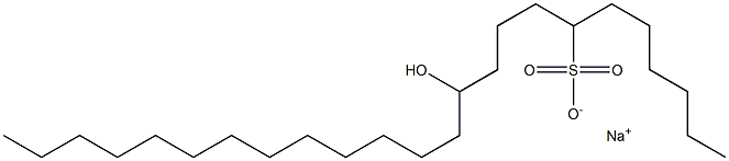 11-Hydroxytetracosane-7-sulfonic acid sodium salt Struktur