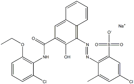 3-Chloro-5-methyl-6-[[3-[[(2-chloro-6-ethoxyphenyl)amino]carbonyl]-2-hydroxy-1-naphtyl]azo]benzenesulfonic acid sodium salt