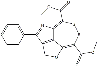 3-Phenyl-2H-1-oxa-6,7-dithia-4-azacyclopent[cd]azulene-5,8-dicarboxylic acid dimethyl ester Struktur