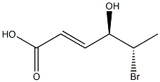 (2E,4R,5S)-5-Bromo-4-hydroxy-2-hexenoic acid Structure